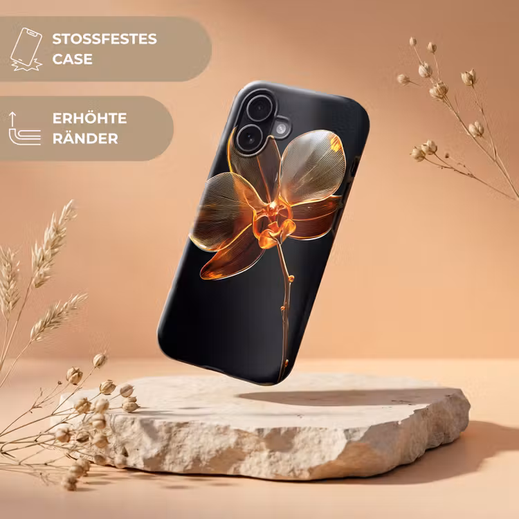 Orchidee - Doorzichtig - Bloem Toughcase MagSafe Apple iPhone 17 klein -USP_RandenV_DE