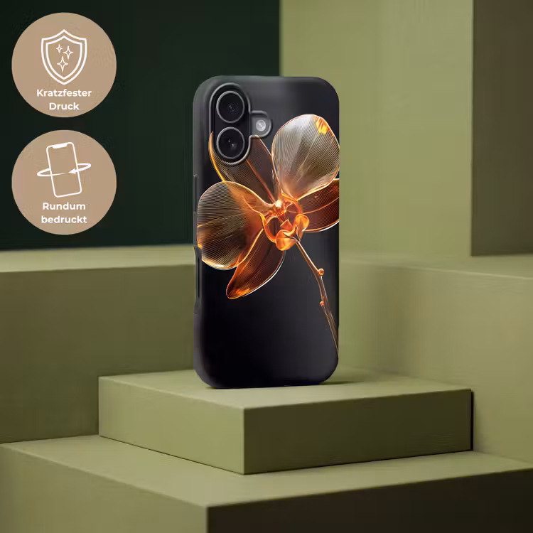 Orchidee - Doorzichtig - Bloem Toughcase MagSafe Apple iPhone 17 klein -USP_PrintM_DE