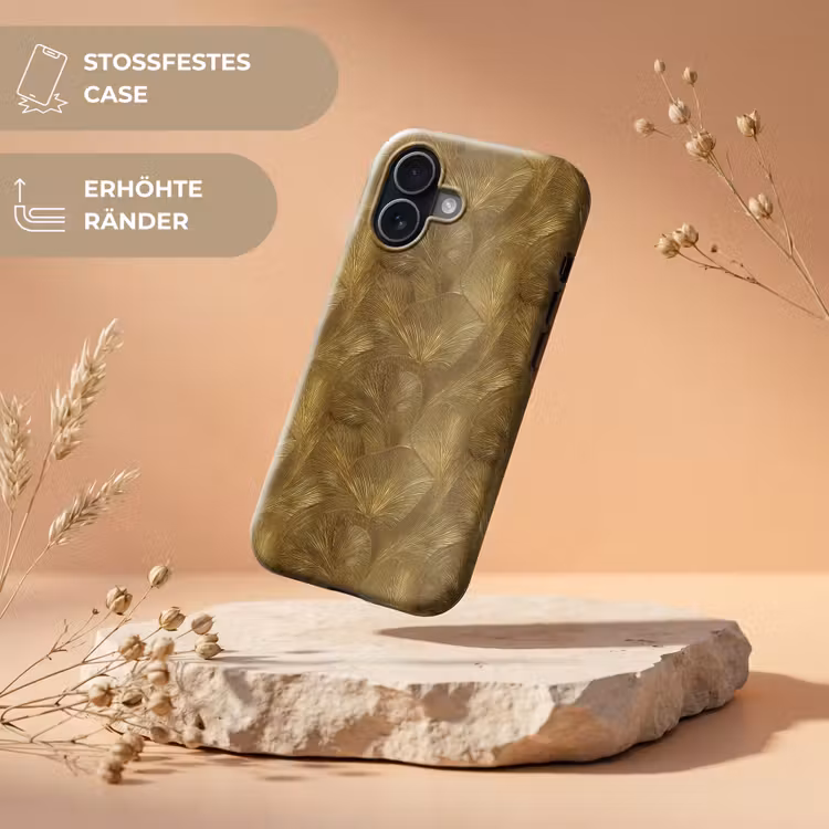 Organisch - Lijnen - Goud Toughcase MagSafe Apple iPhone 17 klein 1017 -USP_RandenV_DE