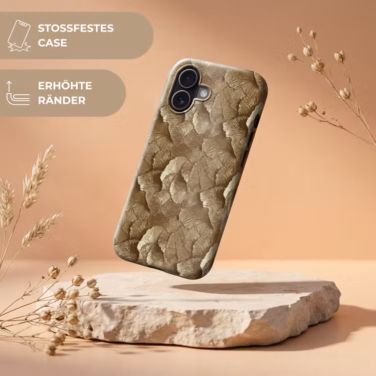 Organisch - Patroon - Bladeren - Goud Toughcase MagSafe Apple iPhone 17 klein 1017 -USP_RandenV_DE