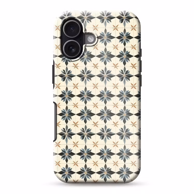 Sierlijk - Ornament - Blauw Toughcase MagSafe Apple iPhone 17 klein 1017 -3d
