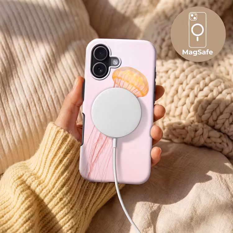 Sierlijk - Kwal - Roze Toughcase MagSafe Apple iPhone 17 klein -USP_MagsafeV