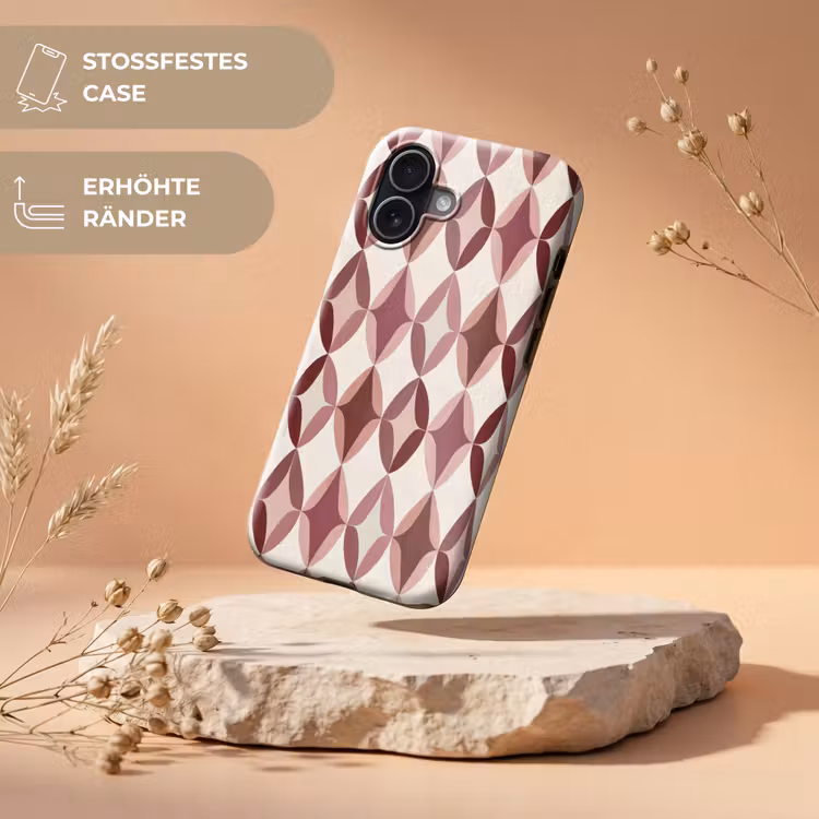 Ovaal - Textuur - Roze Toughcase MagSafe Apple iPhone 17 klein 1017 -USP_RandenV_DE