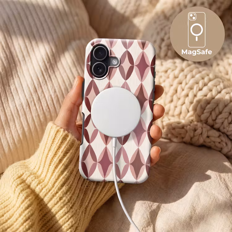 Ovaal - Textuur - Roze Toughcase MagSafe Apple iPhone 17 klein 1017 -USP_MagsafeV