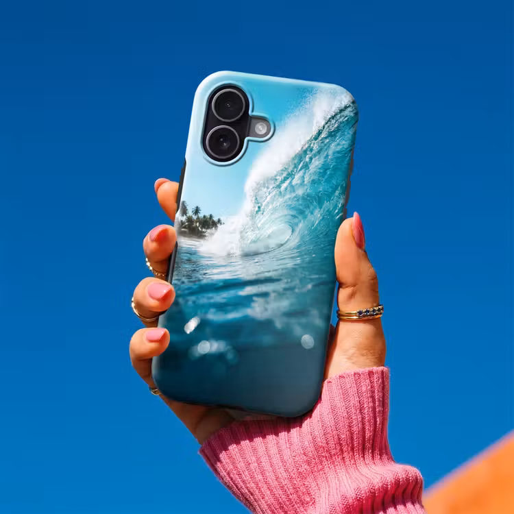 Oceaan - Golf - Strand - Natuur - Blauw Toughcase MagSafe Apple iPhone 17 klein -Sfeer1V