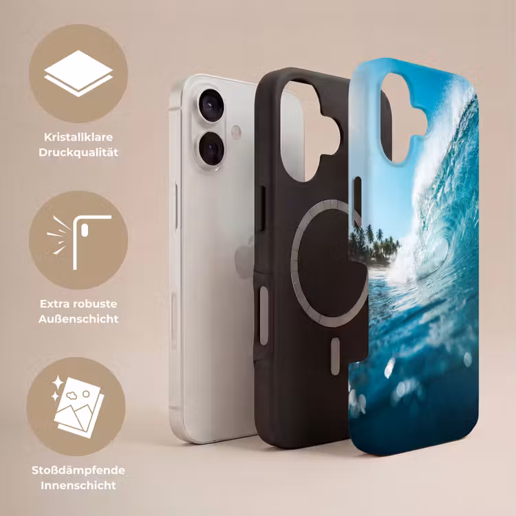 Oceaan - Golf - Strand - Natuur - Blauw Toughcase MagSafe Apple iPhone 17 klein -USP_Lagen_DE