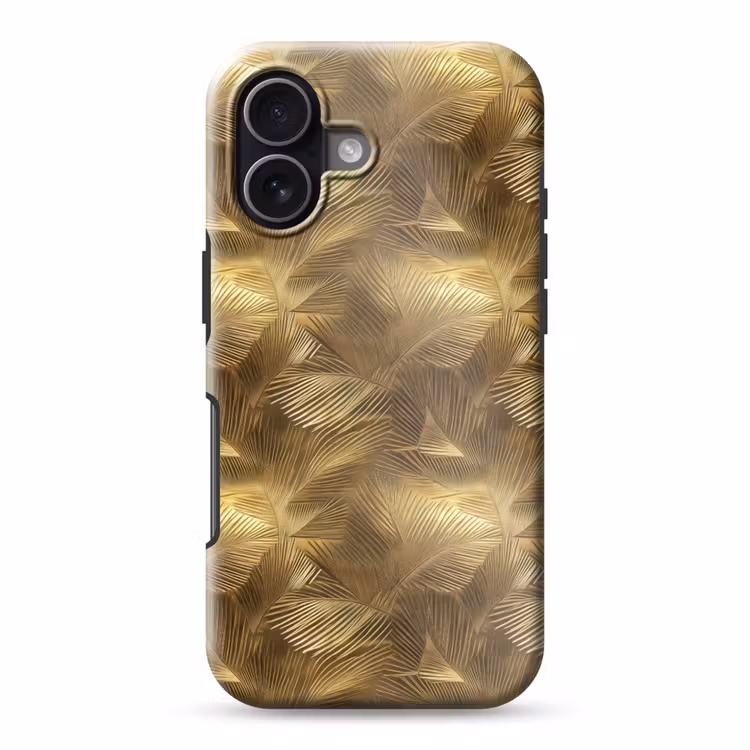 Palm - Waaier - Goud Toughcase MagSafe Apple iPhone 17 klein 1017 -3d