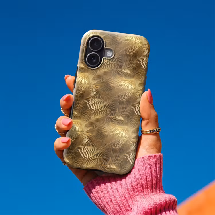 Palm - Waaier - Goud Toughcase MagSafe Apple iPhone 17 klein 1017 -Sfeer1V