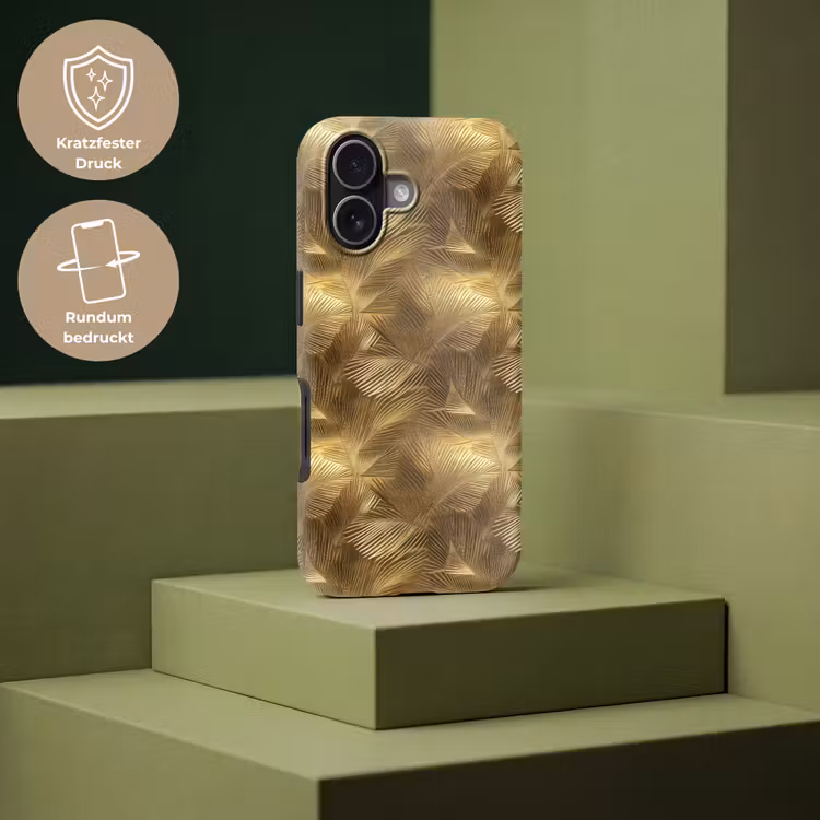 Palm - Waaier - Goud Toughcase MagSafe Apple iPhone 17 klein 1017 -USP_PrintM_DE