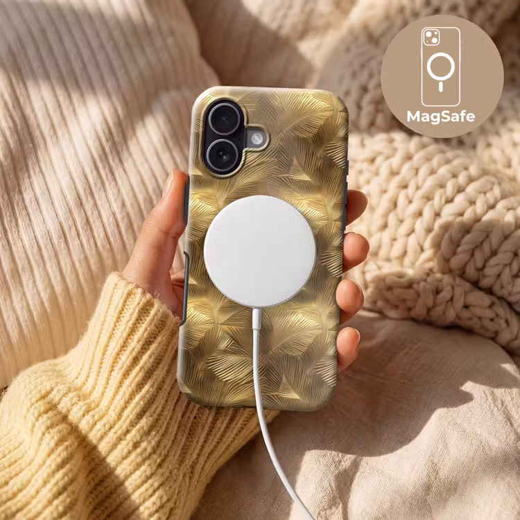Palm - Waaier - Goud Toughcase MagSafe Apple iPhone 17 klein 1017 -USP_MagsafeV
