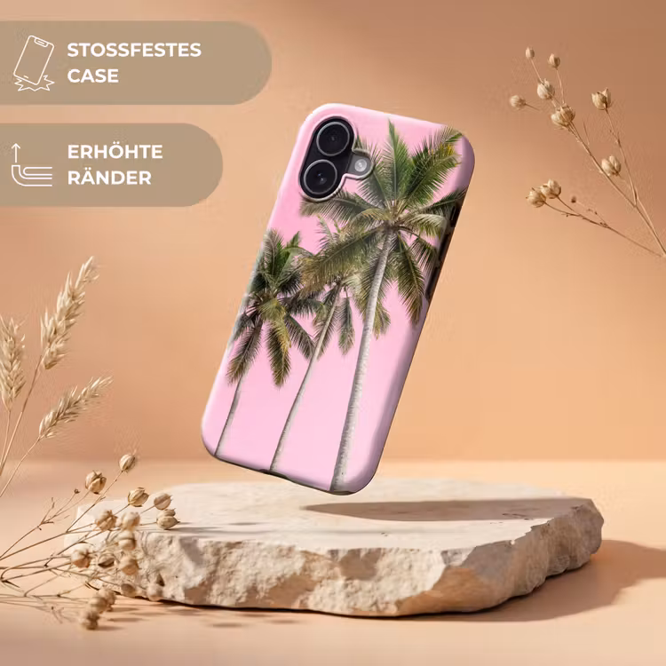 Palmboom - Tropisch - Pink Toughcase MagSafe Apple iPhone 17 klein -USP_RandenV_DE