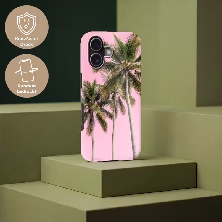 Palmboom - Tropisch - Pink Toughcase MagSafe Apple iPhone 17 klein -USP_PrintM_DE