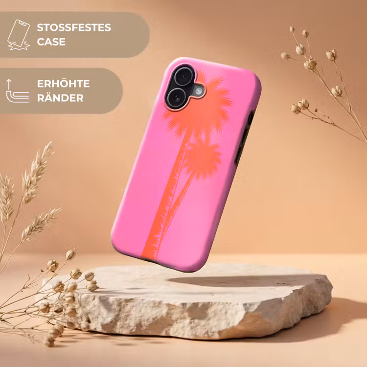 Palmbomen - Modern - Roze Toughcase MagSafe Apple iPhone 17 klein -USP_RandenV_DE