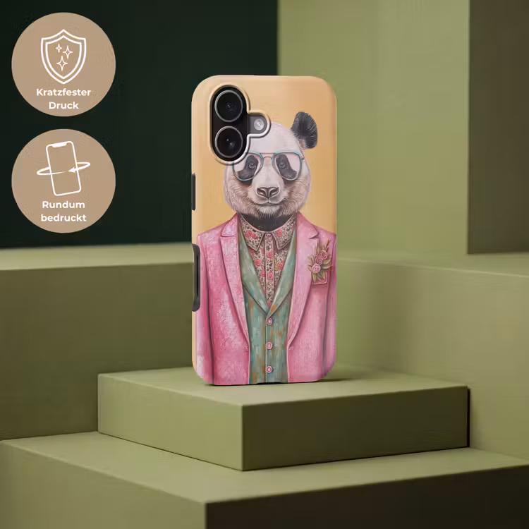 Panda - Pak - Zonnebril - Blauw Toughcase MagSafe Apple iPhone 17 klein -USP_PrintM_DE