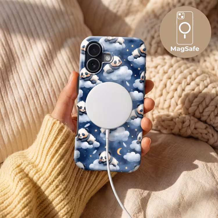 Panda's - Slapen - Blauw Toughcase MagSafe Apple iPhone 17 klein 1017 -USP_MagsafeV