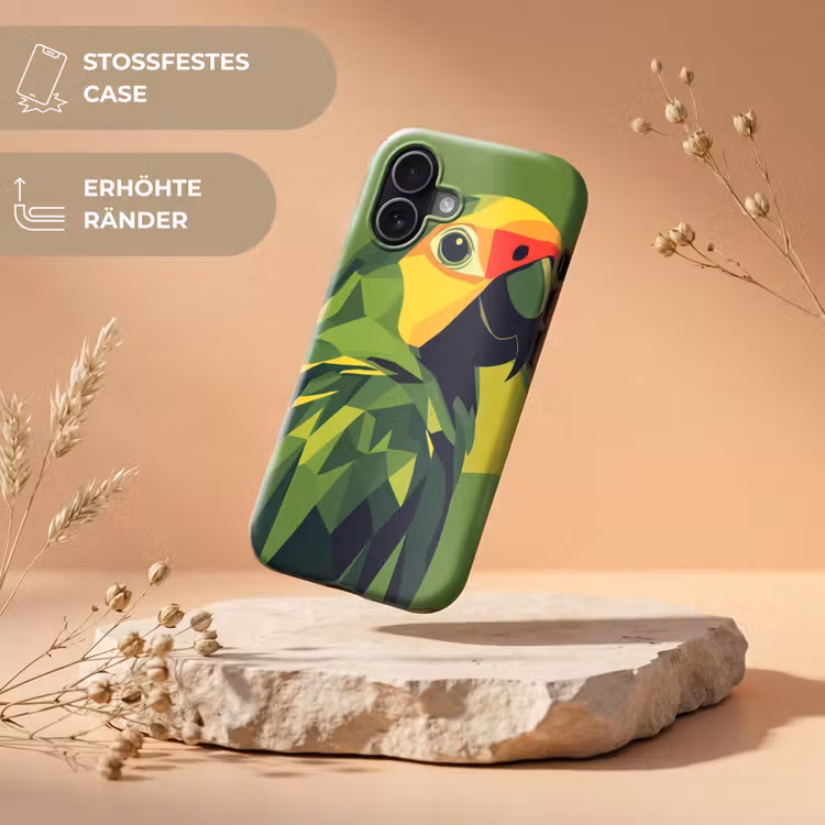 Papegaai - Groen - Snavel - Abstract Toughcase MagSafe Apple iPhone 17 klein -USP_RandenV_DE