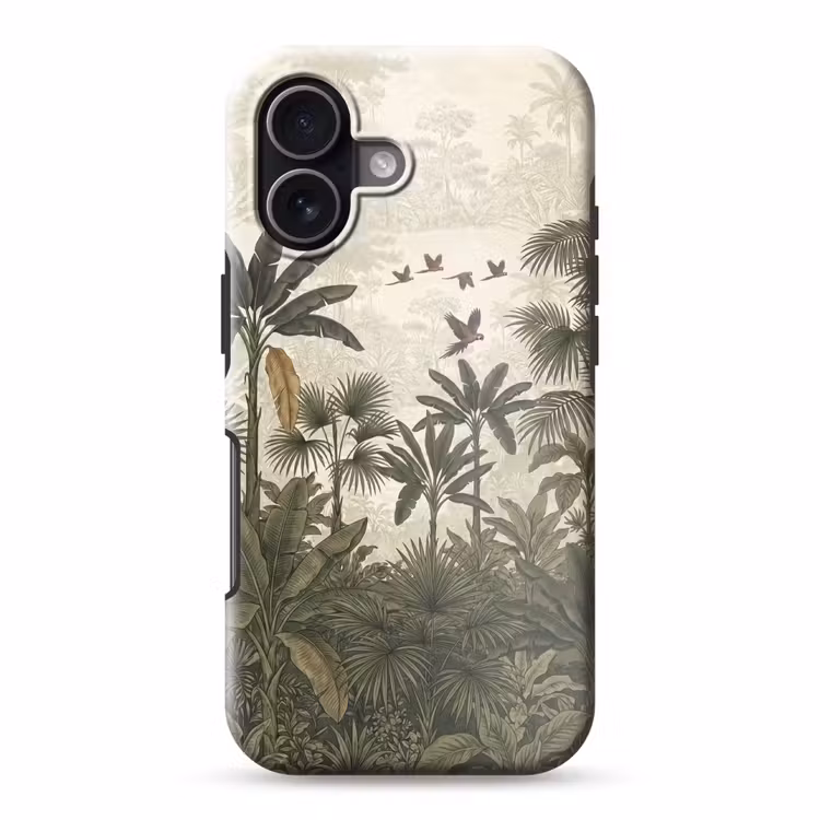 Papagaaien - Jungle - Tropisch - Green Toughcase MagSafe Apple iPhone 17 klein -3d