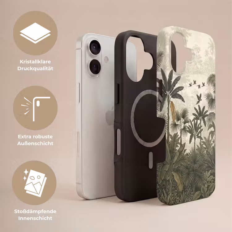 Papagaaien - Jungle - Tropisch - Green Toughcase MagSafe Apple iPhone 17 klein -USP_Lagen_DE