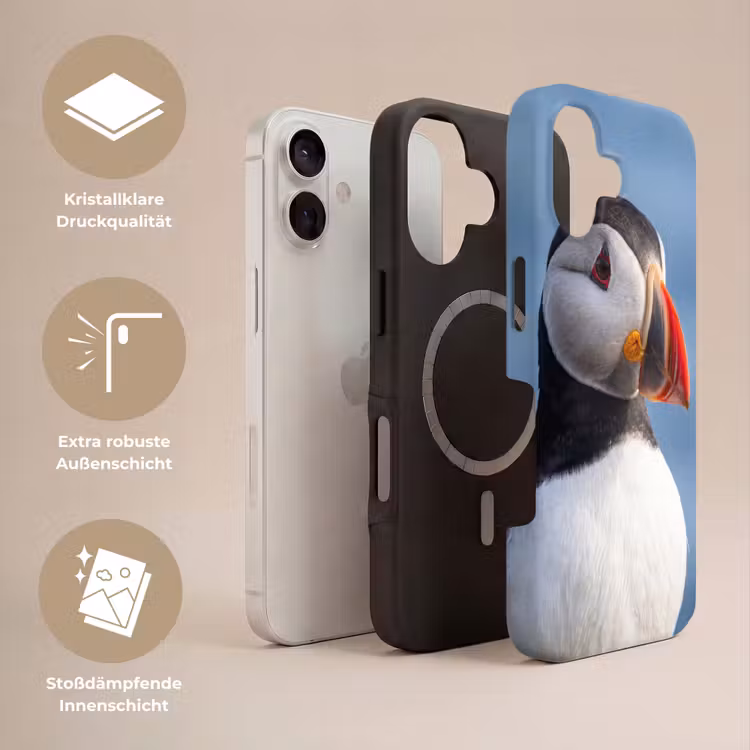 Papegaaiduiker - Portret - Natuur Toughcase MagSafe Apple iPhone 17 klein -USP_Lagen_DE