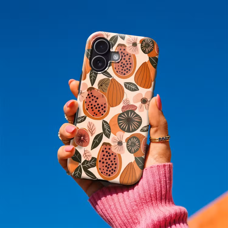Papaja - Bloesem - Oranje Toughcase MagSafe Apple iPhone 17 klein 1017 -Sfeer1V
