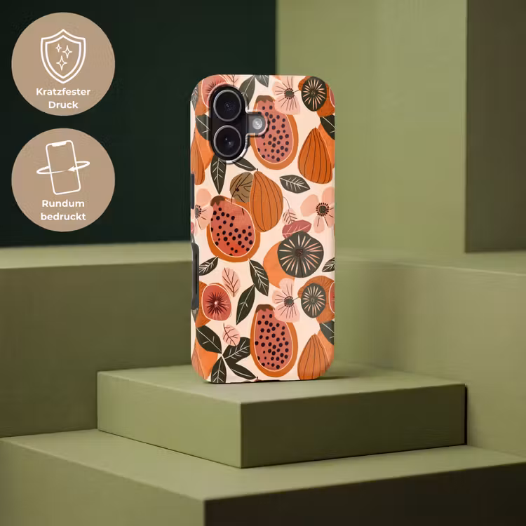 Papaja - Bloesem - Oranje Toughcase MagSafe Apple iPhone 17 klein 1017 -USP_PrintM_DE