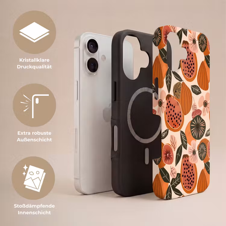 Papaja - Bloesem - Oranje Toughcase MagSafe Apple iPhone 17 klein 1017 -USP_Lagen_DE