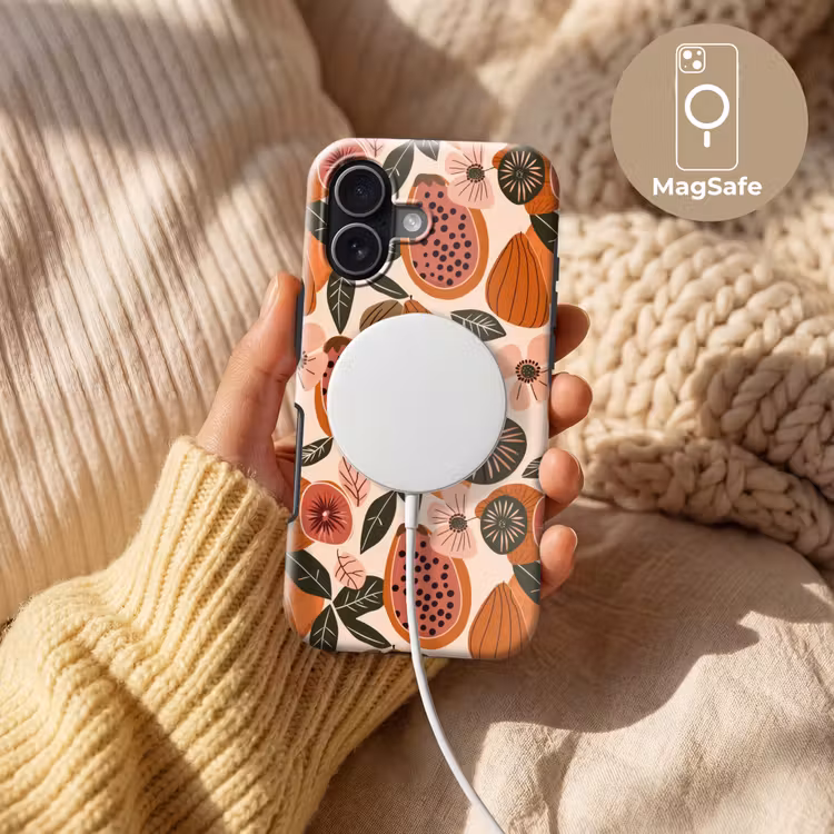 Papaja - Bloesem - Oranje Toughcase MagSafe Apple iPhone 17 klein 1017 -USP_MagsafeV