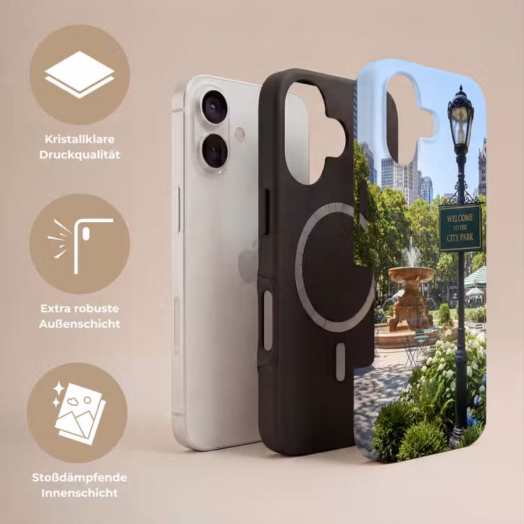 Park - Fontein - Stad - Natuur Toughcase MagSafe Apple iPhone 17 klein -USP_Lagen_DE