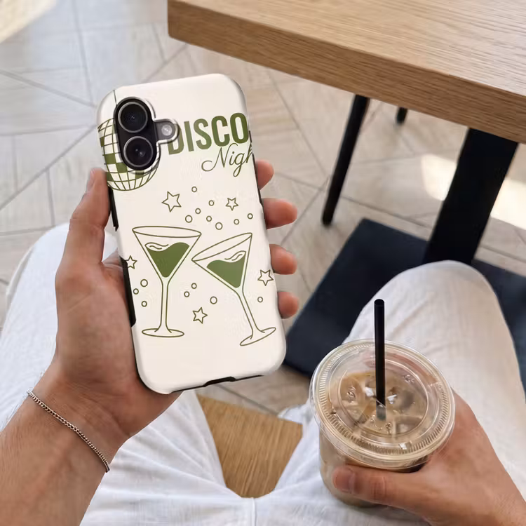 Feest - Disco - Drank - Illustratie - Groen Toughcase MagSafe Apple iPhone 17 klein -Sfeer1M