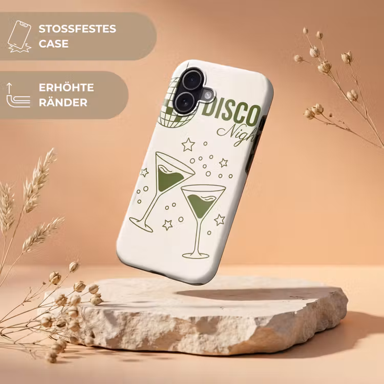 Feest - Disco - Drank - Illustratie - Groen Toughcase MagSafe Apple iPhone 17 klein -USP_RandenV_DE