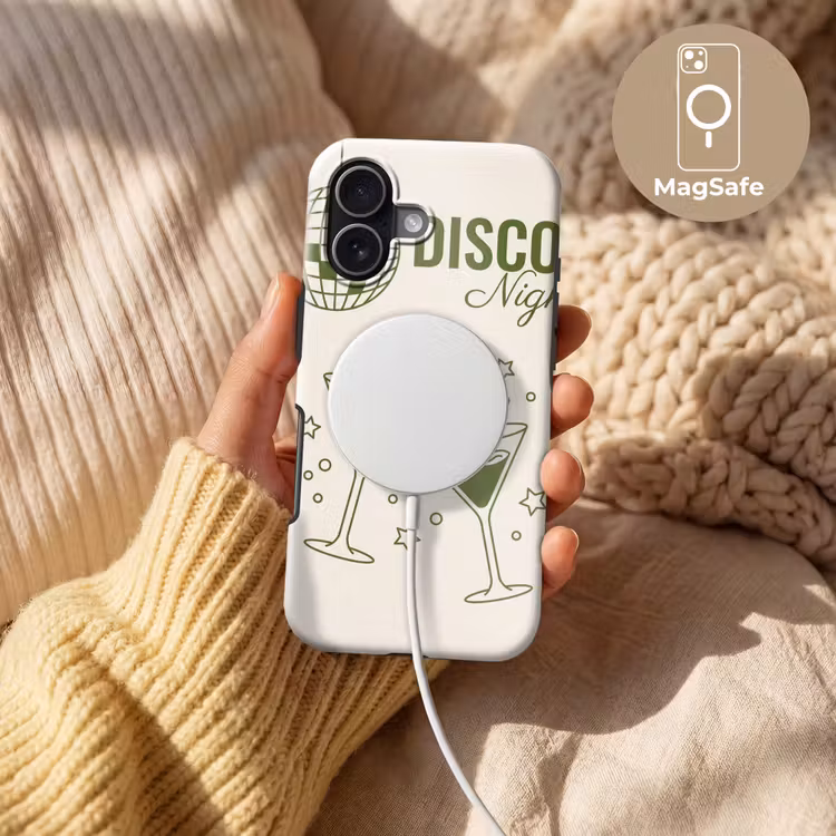Feest - Disco - Drank - Illustratie - Groen Toughcase MagSafe Apple iPhone 17 klein -USP_MagsafeV