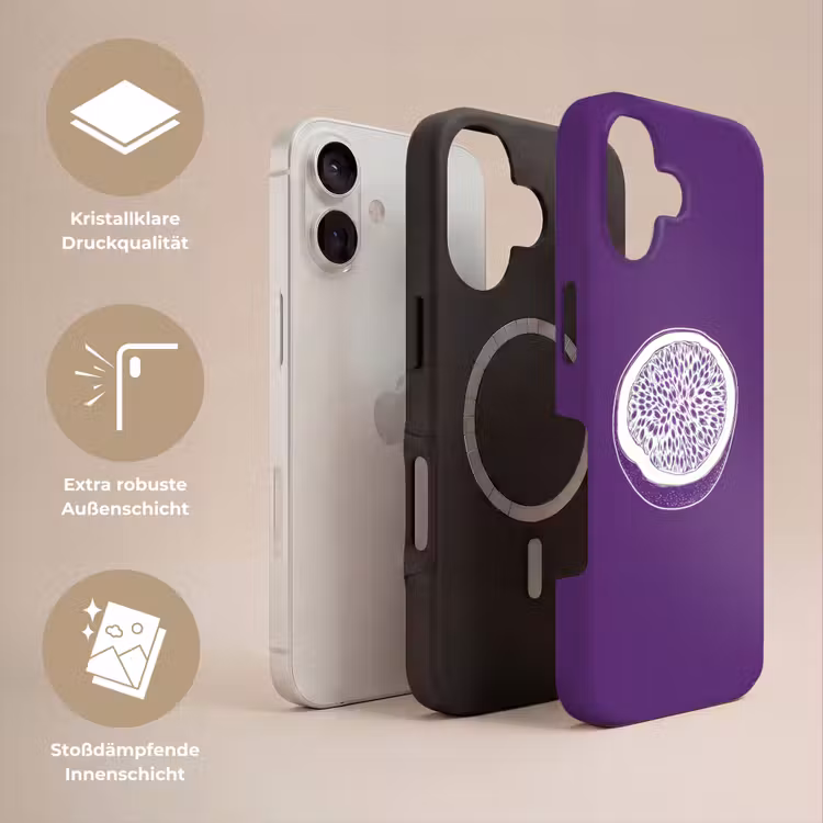 Passievrucht - Zaadjes - Paars - Minimalistisch Toughcase MagSafe Apple iPhone 17 klein -USP_Lagen_DE