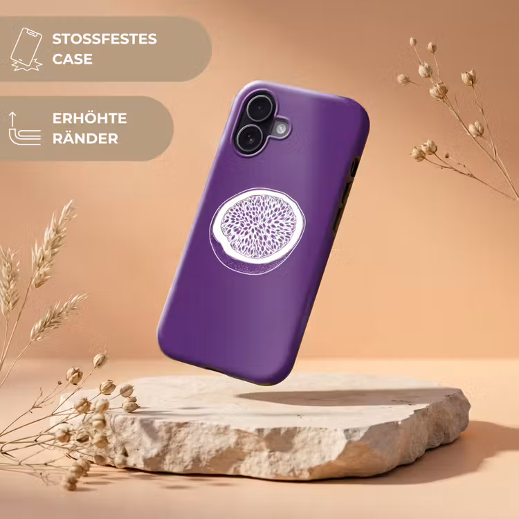 Passievrucht - Zaadjes - Paars - Minimalistisch Toughcase MagSafe Apple iPhone 17 klein -USP_RandenV_DE