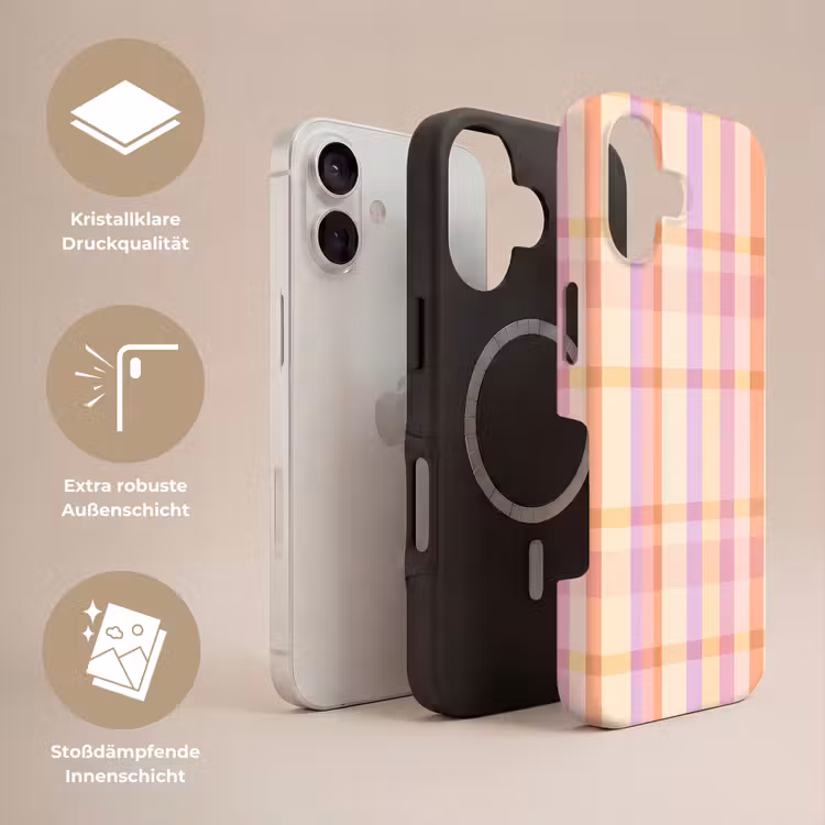 Pastel - uitpatroon - Geometrisch Toughcase MagSafe Apple iPhone 17 klein 1017 -USP_Lagen_DE