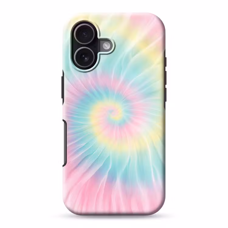 Pasteltinten - Tie dye - Roze Toughcase MagSafe Apple iPhone 17 klein -3d