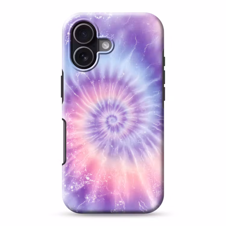 Pasteltinten - Paars - Spiraal - Marmer Toughcase MagSafe Apple iPhone 17 klein -3d