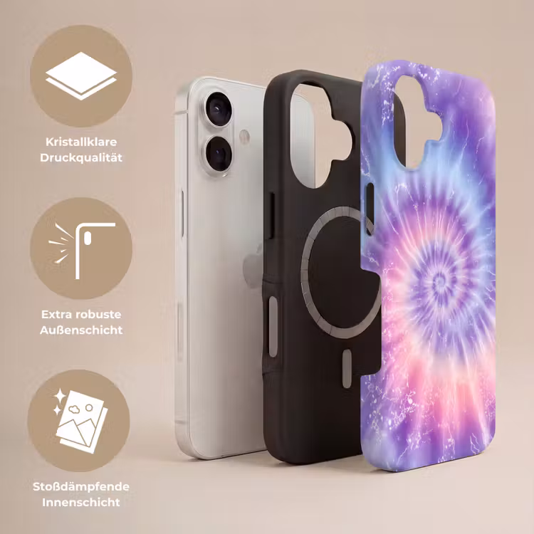 Pasteltinten - Paars - Spiraal - Marmer Toughcase MagSafe Apple iPhone 17 klein -USP_Lagen_DE