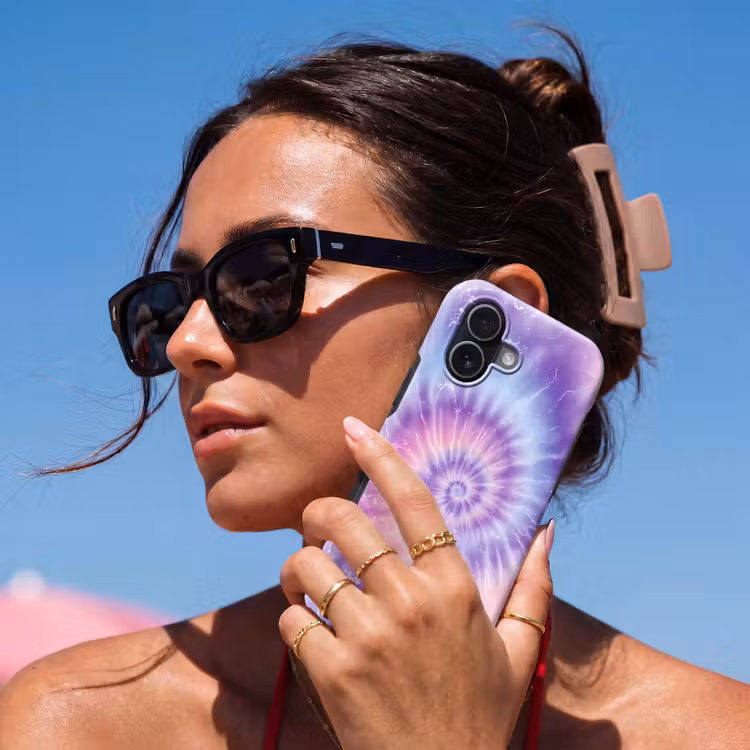 Pasteltinten - Paars - Spiraal - Marmer Toughcase MagSafe Apple iPhone 17 klein -Sfeer2V