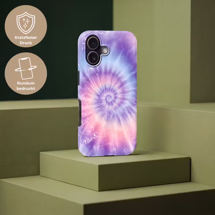 Pasteltinten - Paars - Spiraal - Marmer Toughcase MagSafe Apple iPhone 17 klein -USP_PrintM_DE