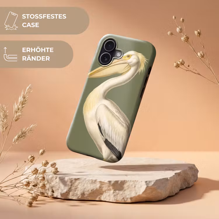 Pelikaan - Wit - Vogel - Klassiek - Natuur Toughcase MagSafe Apple iPhone 17 klein -USP_RandenV_DE