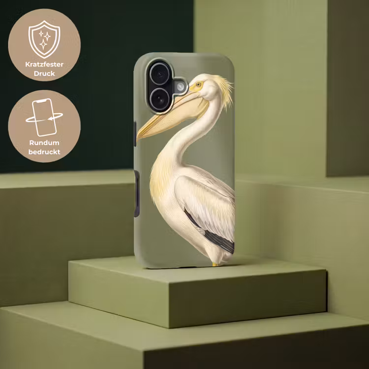 Pelikaan - Wit - Vogel - Klassiek - Natuur Toughcase MagSafe Apple iPhone 17 klein -USP_PrintM_DE