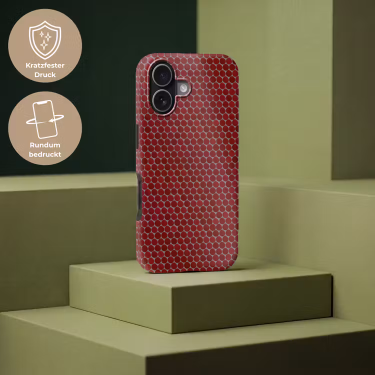 Penny - Mozaïek - Rond - Rood Toughcase MagSafe Apple iPhone 17 klein 1017 -USP_PrintM_DE