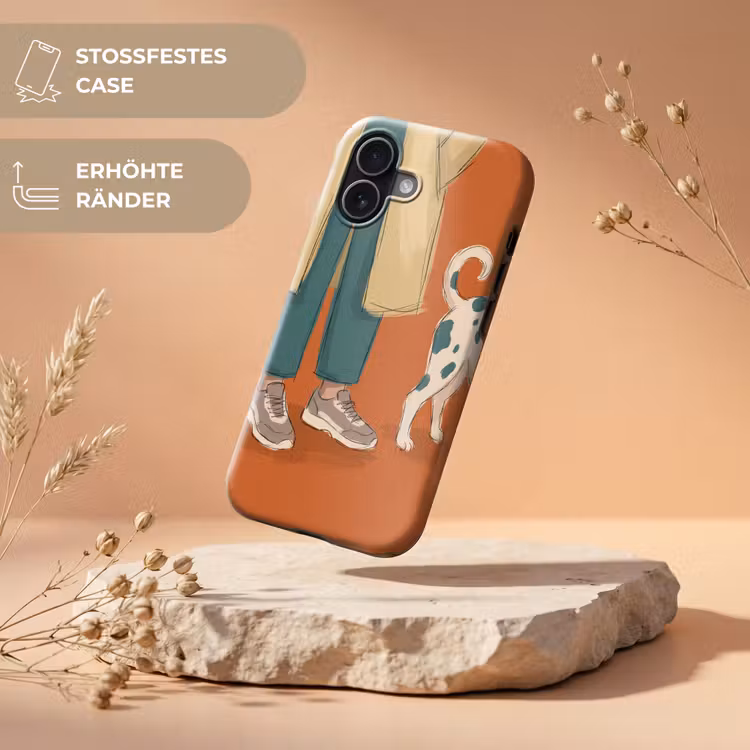 Persoon - Hond - Dieren - Illustratie - Modern Toughcase MagSafe Apple iPhone 17 klein -USP_RandenV_DE
