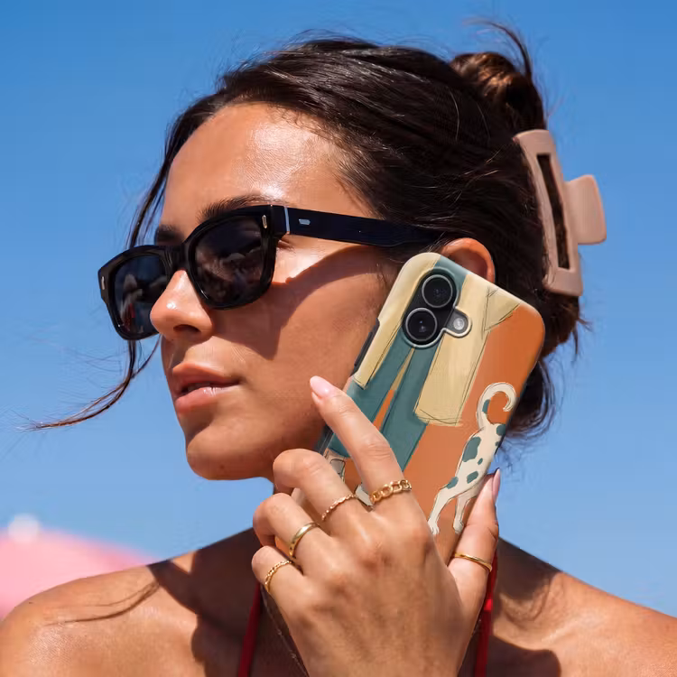 Persoon - Hond - Dieren - Illustratie - Modern Toughcase MagSafe Apple iPhone 17 klein -Sfeer2V