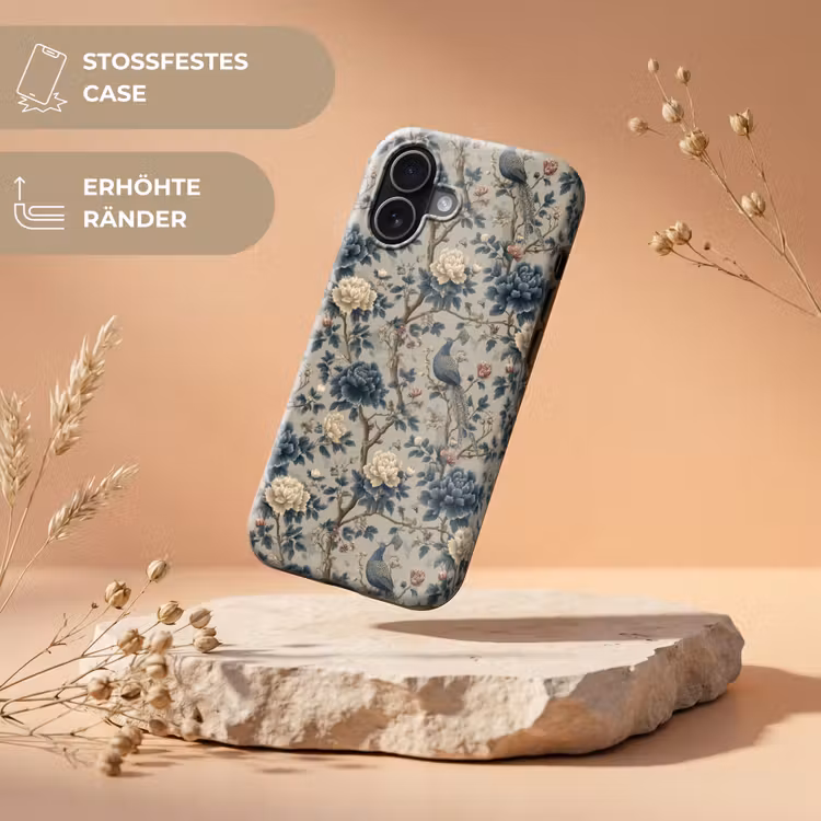 Pauw - Bloemen - Blauw Toughcase MagSafe Apple iPhone 17 klein 1017 -USP_RandenV_DE