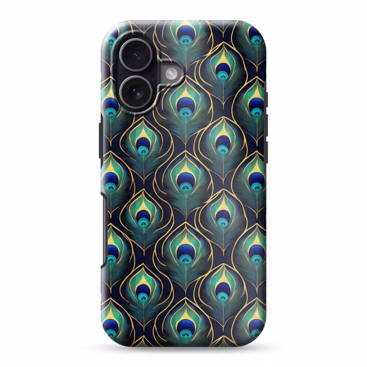 Pauw - Veren - Groen Toughcase MagSafe Apple iPhone 17 klein 1017 -3d