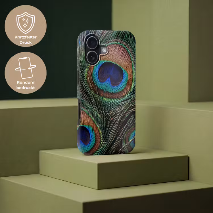 Pauwenveren - Klassiek - Groen Toughcase MagSafe Apple iPhone 17 klein -USP_PrintM_DE