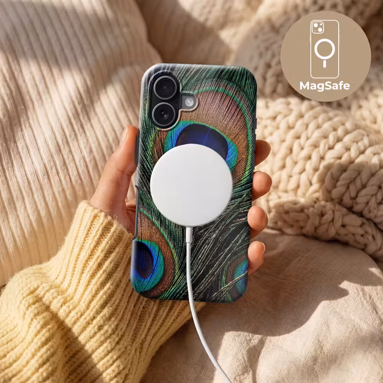 Pauwenveren - Klassiek - Groen Toughcase MagSafe Apple iPhone 17 klein -USP_MagsafeV