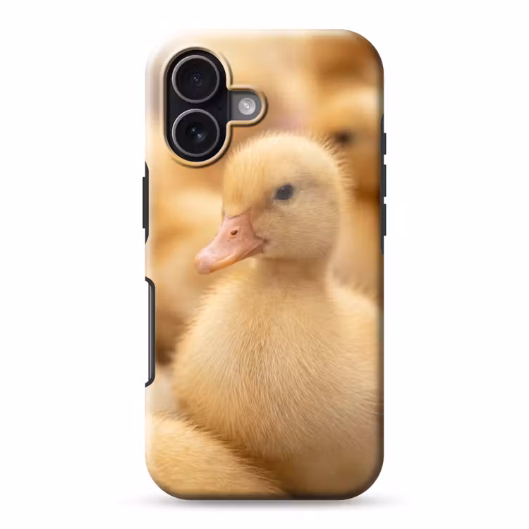 Pijltje - Eend - Natuur - Geel Toughcase MagSafe Apple iPhone 17 klein -3d
