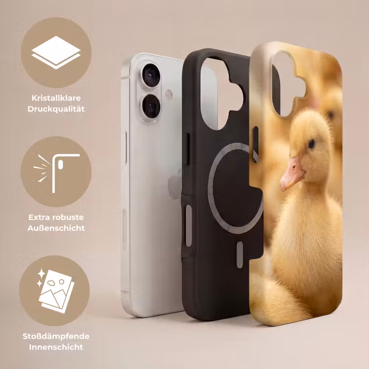 Pijltje - Eend - Natuur - Geel Toughcase MagSafe Apple iPhone 17 klein -USP_Lagen_DE